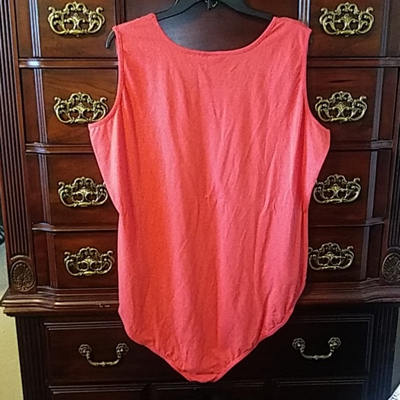 3X SLEEVELESS BODY SUIT ORANGE NWT - Picture 2 of 8
